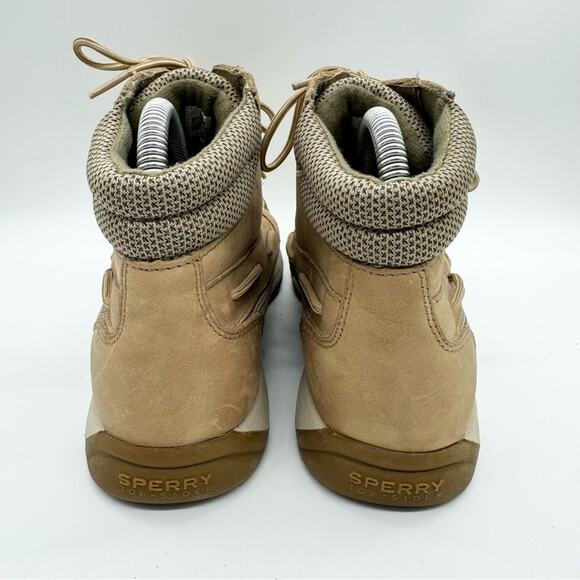 Sperry Top-Sider Women's Langley Lace Up Ankle Boots Linen/Tan Size 9 Nautical - Picture 7 of 10